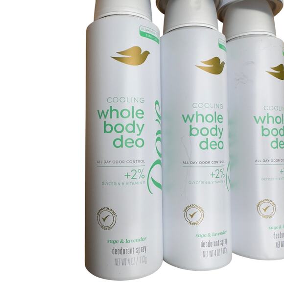 New-Dove Cooling Whole Body Deodorant Spray + 2% Glycerin & Vitamin C Lot of 6 - Picture 6 of 6